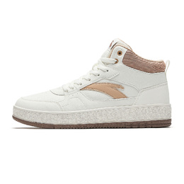Anta Высокие женские кроссовки First Year High Top, женские, цвета слоновой кости и светло-орехового цвета 922548083-5 | ivory white/light walnut-5