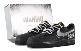 Кроссовки для скейтбординга Air Force 1 Interstellar Galaxy унисекс, черные, серебристые Nike, Black Silver hq2037-003（team686-星际银河） | black silver