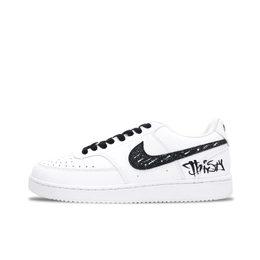 Nike Легкие и дышащие низкие кроссовки для скейтбординга Court Vision 1, унисекс, черные, белые dh2987-101（team878-黑曜流星） | black/white