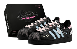 Adidas Обувная коробка Superstar 2 Special, романтическая обработка, низкие кроссовки для скейтбординга с милым щенком, унисекс, синие, розовые ji0079(teams1-冰恋小狗s-box) | blue pink