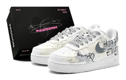 Кроссовки для скейтбординга Air Force 1, женские, низкие, желтые Nike, Gray dh2920-111(teams1-爱心朋克s-box) | gray