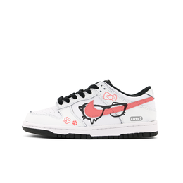 Nike Кроссовки для скейтбординга Dunk Low, устойчивые к истиранию, унисекс, черные, белые, розовые hf5441-100(team1062-开心往事） | black white pink