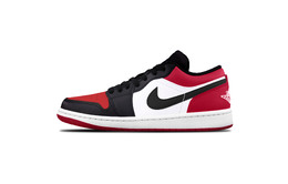 Jordan Баскетбольные кроссовки Air 1 Bred с амортизацией и износостойкостью, винтажные, унисекс dc0774-101（team425-黑红脚趾） | black red