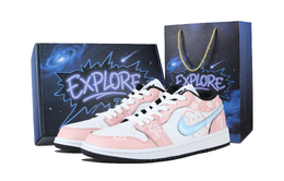 Jordan Баскетбольные кроссовки Air 1 Sparse Shadow Box Low Top Vintage унисекс розового цвета dc0774-101（team1171-疏影-礼盒） | pink