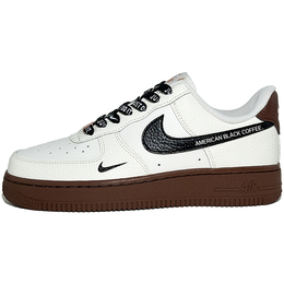 Nike Кроссовки для скейтбординга Air Force 1 унисекс, низкие, черные/белые/кофейные im3378-122(team21-美式黑咖qd) | coffee
