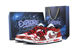 Jordan Баскетбольные кроссовки Air 1 Eternal Solitude Box Low, винтажные, унисекс, красные dc0774-101（team1171-永寂-礼盒） | red