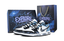 Jordan Баскетбольные кроссовки Air 1 Present Trend Low Top Vintage унисекс синего цвета dc0774-101（team1171-现潮-礼盒） | blue