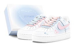 Nike Air Force 1 Air Force 1, износостойкие низкие кроссовки для скейтбординга для пар, женские, цвет синий/розовый dh2920-111(team88-半熟恋人s-box) | blue pink