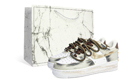 Nike Низкие износостойкие кроссовки для скейтбординга Air Force 1, унисекс, коричневые, белые cw2288-111(team1110-哈林涂鸦s-box） | white brown