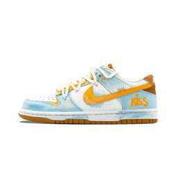Nike Кроссовки для скейтбординга Dunk, унисекс, низкие, синие, оранжевые fq6965-700(team1264-晨曦海洋) | blue orange