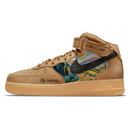 Nike Кроссовки для скейтбординга Air Force 1 с противоскользящей подошвой, износостойкие, унисекс, коричневые dj9158-200(team10-田野) | brown