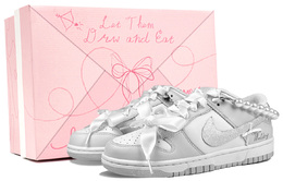 Кроссовки для скейтбординга Dunk Cherished Vow, Footprint Creation, износостойкие, светло-серые, женские Nike, Light Gray dd1503-103（team-726梦幻心-sbox） | light gray