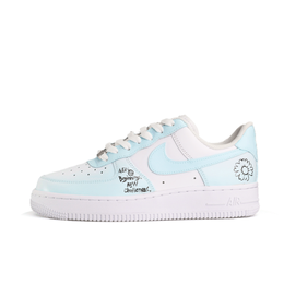 Nike Air Force 1 Air Force 1, малые износостойкие низкие кроссовки для скейтбординга Daisy унисекс белого и синего цветов dd8959-100（team1093-小雏菊） | white blue