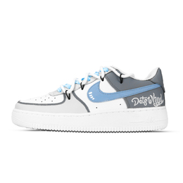 Nike Кроссовки Air Force 1 Cerulean Denim, устойчивые к истиранию, низкие, для скейтбординга, унисекс, сине-серо-белые dd8959-100（team883-蔚蓝牛仔） | blue gray white