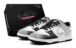 Nike Кроссовки для скейтбординга Dunk Couple's Silver Scale Edge, модные, уличные, низкие, женские, серебристо-черные cw1590-100(teams1-墨曜鳞锋女s-box) | silver black