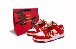 Nike Кроссовки для скейтбординга Dunk Low Top унисекс красные белые hf5441-104(team87-红妆囍云红白s-box) | red white (shopping bag)