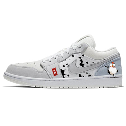 Jordan Баскетбольные кроссовки Air 1 Vintage, унисекс, низкие, белые/серые cv3043-100(team366-酉鸡) | white
