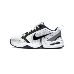 Кроссовки Air Monarch 4 с противоскользящим и износостойким эффектом, увеличивающие рост, низкие, массивные, унисекс, черно-серые Nike, Black Gray 415445-102(team502-街头涂鸦) | black gray