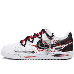 Nike Кроссовки для скейтборда Court Vision 1 Shadow Of The Snake с противоскользящим износостойким низким верхом, унисекс, черно-красные dh2987-101(team342-蛇行之影s-box） | black red