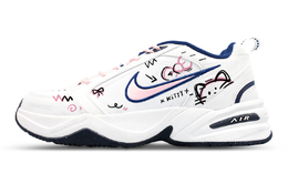 Nike Низкие кроссовки Air Monarch 4 с массивным верхом, износостойкие, унисекс, белые, розовые 415445-102(team652-m4粉猫蝴蝶结) | white