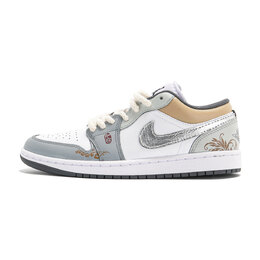 Jordan Баскетбольные кроссовки Air 1 Vintage, унисекс, низкие, белые 553558-152(team210-如意兆丰) | gray