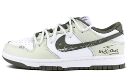 Nike Кроссовки для скейтбординга Dunk Slip с низким верхом, унисекс, белые, зеленые dd1503-120（team238-青竹雨梦） | white green