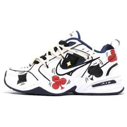 Nike Кроссовки Air Monarch 4 Crazy Poker Cards с противоскользящим покрытием, износостойкие, низкие, массивные, унисекс, черно-белые 415445-102(team628-疯狂扑克牌) | crazy poker cards