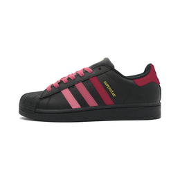 Adidas Низкие противоскользящие кроссовки для скейтбординга SUPERSTAR унисекс, черно-красные eg4959(team668-酷黑草莓) | black red