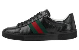 Gucci Кроссовки Ace Gg Crystal Canvas Black Women's 760774 facrf 1163 | black
