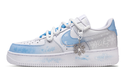 Nike Низкие износостойкие кроссовки для скейтбординга Air Force 1, унисекс, сине-белые cw2288-111(team374-幻想冬日) | blue white