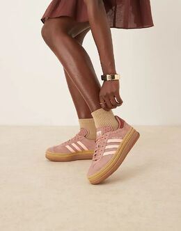 Кроссовки Adidas Gazelle Bold на платформе в теплом цвете глины 138341158 | stone