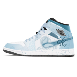Jordan 1. Износостойкие и нескользящие винтажные баскетбольные кроссовки Joy Lemon среднего размера, синие, унисекс dq8426-001(team778-青蛇贺喜) | blue