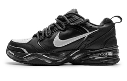 Низкие кроссовки Air Monarch 4 с защитой от скольжения, износостойкие, массивные, унисекс, черные, серебристые Nike, Black Silver 415445-001(team285-男女款量子之门) | black silver