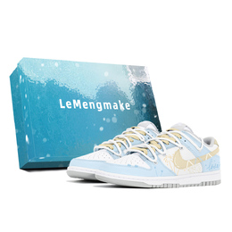 Nike Кроссовки для скейтбординга Dunk Joy Lemon с противоскользящим покрытием, износостойкие, женские, синие dd1503-103(team778-夏日烟火s-box) | blue