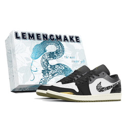 Jordan 1. Износостойкие винтажные баскетбольные кроссовки с низким верхом, унисекс, черно-белые 553558-092(team778-福咒侵蚀s-box) | black white