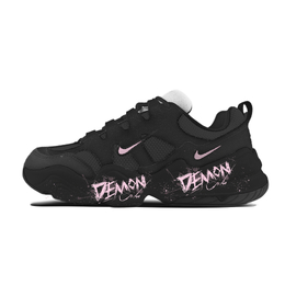 Nike Кроссовки Tech Hera Pink Ink Graffiti Cushioning Abrasion Resistant Lightweight Low top Casual Shoes Unisex Black fj9532-101(team1063-粉墨涂鸦） | black