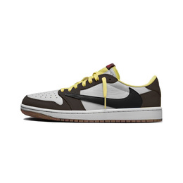 Jordan Баскетбольные кроссовки Travis Scott X Air 1 Vintage, унисекс, низкие, коричневые/черные/белые dz4137-700（team563摩卡慕斯） | coffee