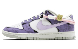 Nike Кроссовки для скейтбординга Dunk SSS-Made с аппликацией в виде смайлика цвета лаванды и деконструкцией, повседневные, универсальные, низкие, унисекс, фиолетовые dv0831-101（team138男款薰衣草） | light gray