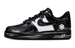 Nike Кроссовки для скейтборда Air Force 1 Storm Snow с противоскользящим покрытием, износостойкие, унисекс, черные cw2288-001(team73-暴风雪) | black white