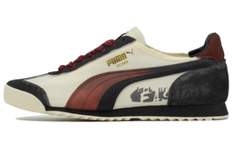 Puma Кроссовки Roma Og Nylon Cushioned Slip Anti-Top с низким верхом, унисекс, бежевые, красные, черные 362408-28(team246-男女款美杜莎） | beige red black