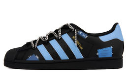 Adidas Низкие износостойкие кроссовки для скейтбординга SUPERSTAR, унисекс, черные eg4959(team18-牛仔很忙) | black