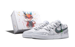 Кроссовки Nike Dunk Skateboarding Shoes Unisex Low-top White/Gray/Green, зеленый hf0730-160(team28-上春山box) | dusty green
