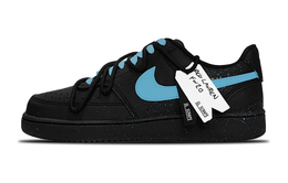 Nike Кроссовки для скейтбординга Court Vision Low Quick Dry Low унисекс, черные, синие dh2987-002（team49-寂静蓝调） | black blue