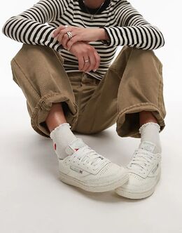 Кроссовки Reebok Club C 85 бежевого цвета 138684279 | cream