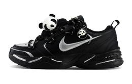 Низкие кроссовки Air Monarch 4 с защитой от скольжения, износостойкие, массивные, унисекс, черные, серебристые Nike, Black Silver 415445-001(team119-漫游熊猫) | black silver