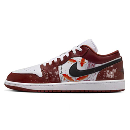 Jordan Баскетбольные кроссовки Air 1 Vintage, унисекс, низкие, белые/красные hf3148-102(team56-幸运锦鲤) | red