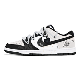 Nike Кроссовки для скейтбординга Dunk с низким верхом, устойчивые к истиранию, унисекс, черно-белые dd1391-100(team778-碎星瓷梦) | black white