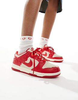 Кроссовки Nike Dunk Low SE красного и бежевого цветов 137319129 | cream