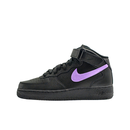 Nike Кроссовки для скейтбординга Air Force 1, увеличивающие рост, противоскользящие и износостойкие, унисекс, черные, фиолетовые cw2289-001(team577-空军mid紫钩) | black purple