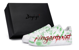 Nike Кроссовки Air Force 1 Special Shoe Box с противоскользящим износостойким низким верхом для скейтборда унисекс белого, зеленого и красного цветов cw2288-111(team80-指纹现场浅绿s-box) | white light green red
